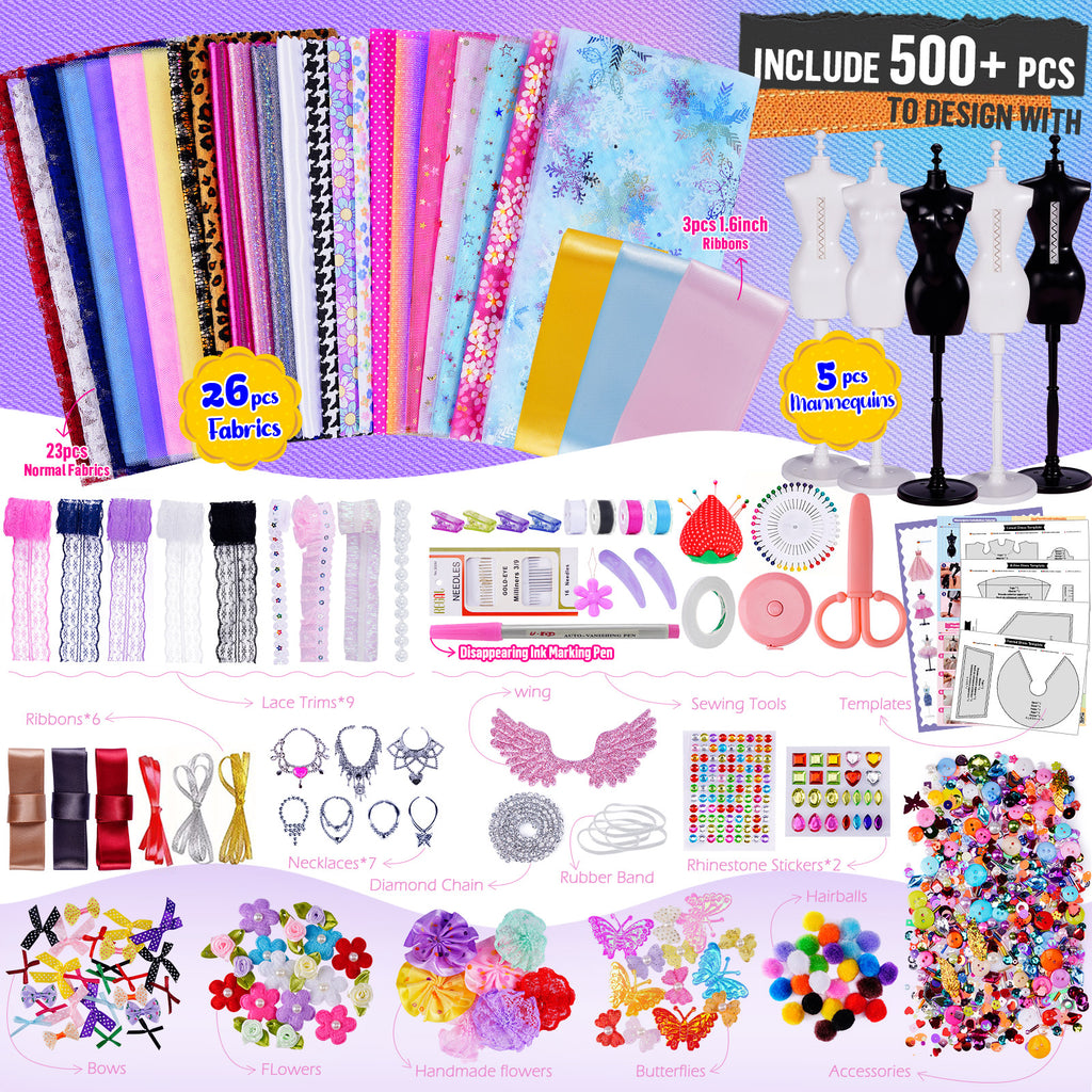Fashion Design Kit - Creativity DIY Arts & Crafts Kit Sewing Kit –  onetofour1234